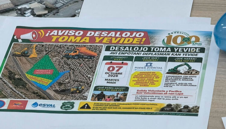 desalojo de Toma Yevide